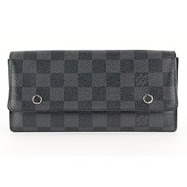 Louis Vuitton Damier Graphite Modulable Long Wallet Snap Flap 825lvs47