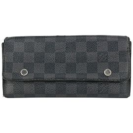 Louis Vuitton Damier Graphite Snap Long Wallet 89lvs71