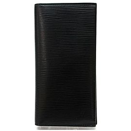 Louis Vuitton Black Epi Leather Noir Brazza Long Wallet 860673