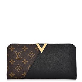 Louis Vuitton Monogram Noir Porofeuil Kimono Flap Long Wallet 288lvs513