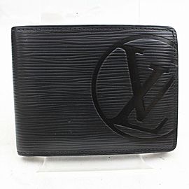 Louis Vuitton Black Epi Portefeuille Multiple Bifold Wallet 871512