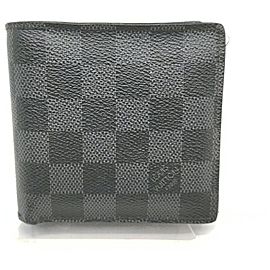 Louis Vuitton Damier Graphite Portefeuille Marco Bifold Men's Wallet 862775