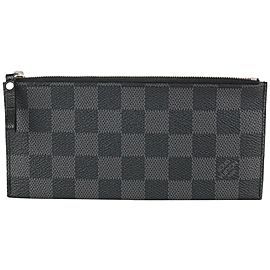 Louis Vuitton Damier Graphite Toiletry Pouch Cosmetic Case Wallet Insert 92lv64