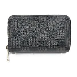 Louis Vuitton Damier Graphite Zippy Coin Change Purse Zip Around 863505