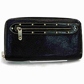 Louis Vuitton Black Suhali Zippy Wallet Long Continental Zip Around 867417