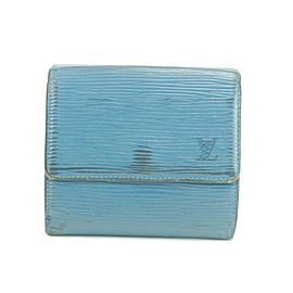 Louis Vuitton 19LK0110 Blue Epi Toledo Trifold Compact Elise Wallet