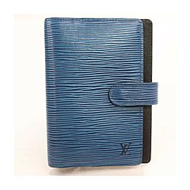 Louis Vuitton Blue Epi Leather Small Ring Agenda PM Diary Cover 863306