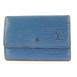 Louis Vuitton Blue Epi Leather Toledo Multicles 6 Key Holder 8lk0128