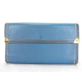 Louis Vuitton Blue Suhali Trifold Sarah 218713 Wallet