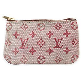 Louis Vuitton Bordeaux Monogram Mini Lin Key Chain Pochette Cles Keychain 862479