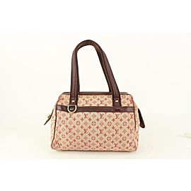 Louis Vuitton Bordeaux Monogram Mini Lin Josephine PM Speedy Boston Bag 924lv17