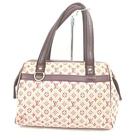 Louis Vuitton Bordeaux Monogram Mini Lin Red Josephine PM Speedy Boston Bag