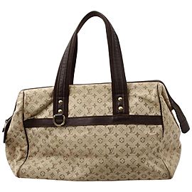 Louis Vuitton Khaki Olive Monogram Mini Lin Josephine PM Speedy Boston Bag 862138