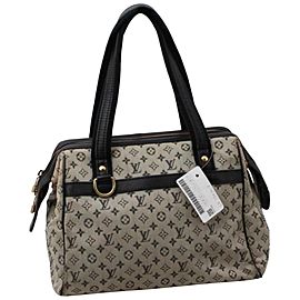 Louis Vuitton Navy Monogram Mini Lin Josephine PM Speedy Boston Bag 861950