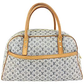 Louis Vuitton Navy x Grey Monogram Mini Lin Marie Boston Bag 1LV112