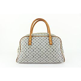 Louis Vuitton Navy x Grey Monogram Mini Lin Marie Boston Bag 913lv8