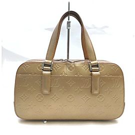 Louis Vuitton Matte Gold Monogram Vernis Mat Shelton Boston Bag 861529