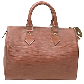 Louis Vuitton Brown Epi Leather Speedy 25 Boston Bag 862309