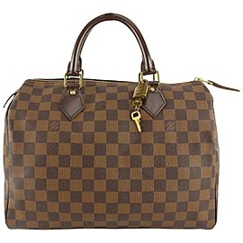 Louis Vuitton Damier Ebene Speedy 30 Boston Bag 1110lv5