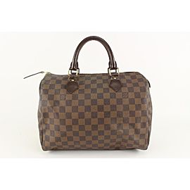 Louis Vuitton Damier Ebene Speedy 30 Boston Bag 121lv37