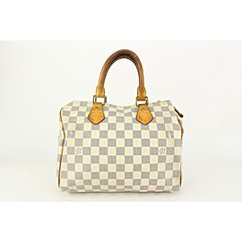 Louis Vuitton Damier Azur Speedy 25 Boston Bag 824lv3