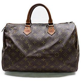 Louis Vuitton Monogram Speedy 35 Boston Bag 44LV713