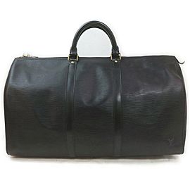 Louis Vuitton Black Epi Leather Keepall 50 Duffle bag 862432