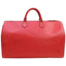 Louis Vuitton Large Red Epi Leather Speedy 40 Boston Bag 863154