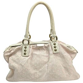 Louis Vuitton Pink Monogram Mini Lin Trapeze GM Speedy Boston Bag 862977