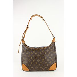 Louis Vuitton Monogram Boulogne 30 Zip Hobo Bag 920lv38