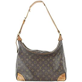 Louis Vuitton Monogram Boulogne 35 Zip Hobo Bag 338lvs224