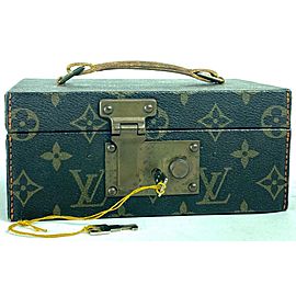 Louis Vuitton Box Monogram Boite A Tout Jewelry Case Hard Trunk 6la523 Brown Coated Canvas Clutch