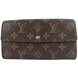 Louis Vuitton Monogram Porte Tresor Sarah Long Wallet 12lvs18