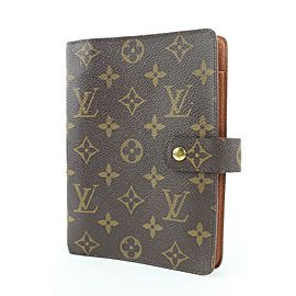 Louis Vuitton Monogram Medium Ring Agenda MM Diary Cover Notebook 609lvs316