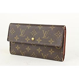 Louis Vuitton Monogram Porte Tresor Trifold Sarah Long Wallet 7lv1013