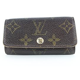 Louis Vuitton Monogram Multicles 4 Key Holder Wallet Case 8lk0122