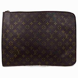 Louis Vuitton Large Brief Case Poche Porte Documents Monogram Folder Clutch 872950