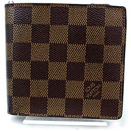 Louis Vuitton Damier Ebene Bifold Wallet Portefeuille Marco 871746