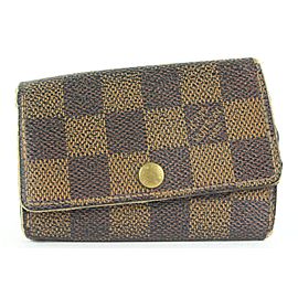 Louis Vuitton Damier Ebene Multicles 6 Key Holder Wallet Case 4LD0123