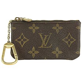 Louis Vuitton Monogram Pochette Cles Key Pouch 1020lv43