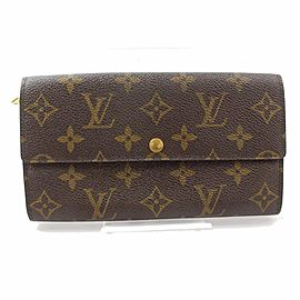 Louis Vuitton Brown Long Monogram Bifold Sarah Portefeuille 871148 Wallet