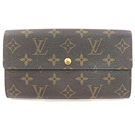 Louis Vuitton Monogram Sarah Long Wallet Portefeuille Tresor 862088