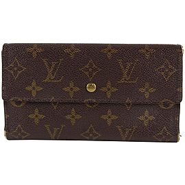 Louis Vuitton Monogram Porte Tresor Sarah Trifold Long Wallet 13lvs1223