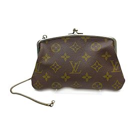 Louis Vuitton Monogram Kisslock Pouch French Twist Pochette 863365