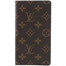 Louis Vuitton Monogram Bifold Card Wallet Checkbook Holder 94lvs427