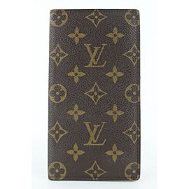 Louis Vuitton Monogram Bifold Wallet Check Book Holder 903lvs413