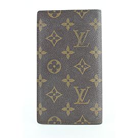 Louis Vuitton Monogram Checkbook Bifold Wallet 904lvs413