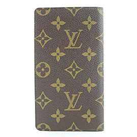 Louis Vuitton Monogram Long Bifold Wallet Check Book and Card Holdfer 294lvs217