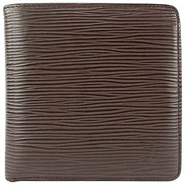 Louis Vuitton Moka Brown Epi Leather Slender Multiple Marco Florin Wallet 526lvs610