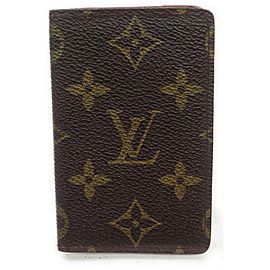 Louis Vuitton Monogram Card Case Pochette Cartes Visite Wallet 861974